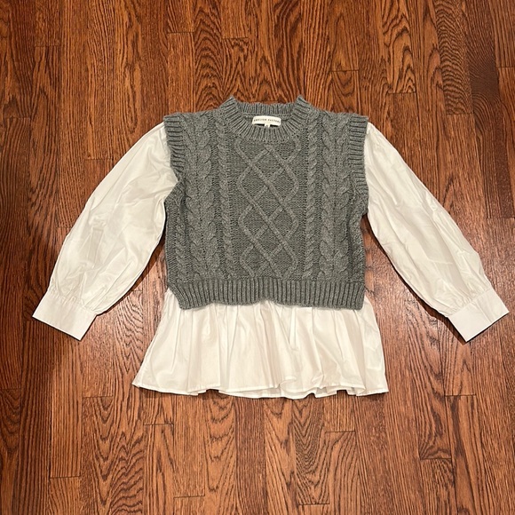 English Factory Gray Crew Neck Sweater - Picture 1 of 1